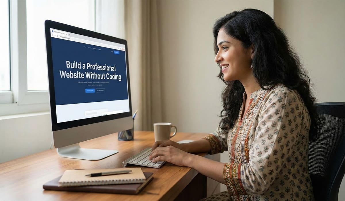 build a professional website without coding using modern tools